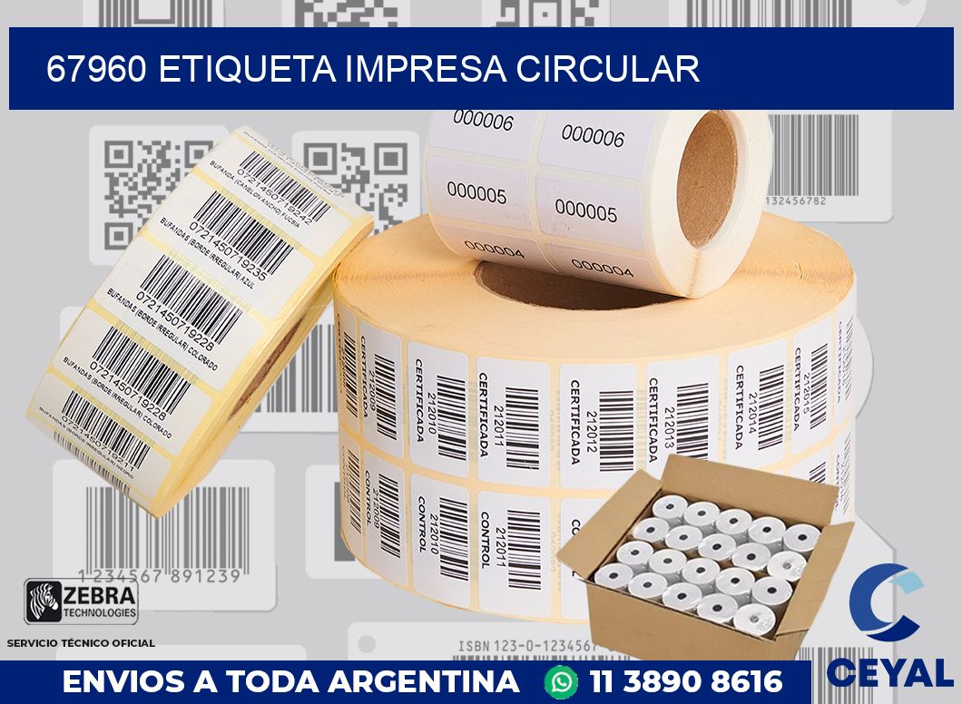 67960 ETIQUETA IMPRESA CIRCULAR