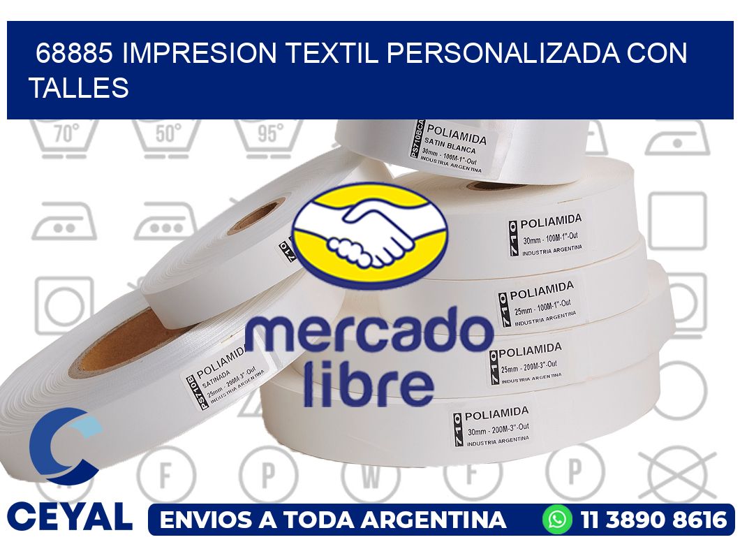 68885 IMPRESION TEXTIL PERSONALIZADA CON TALLES