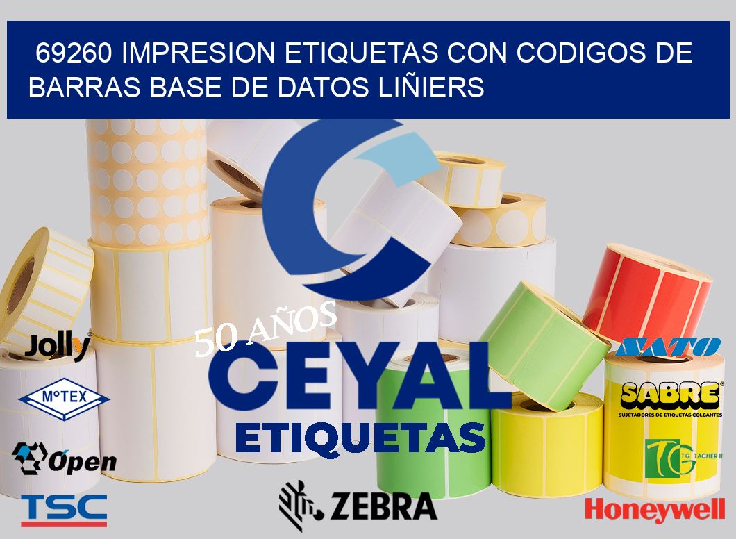 69260 IMPRESION ETIQUETAS CON CODIGOS DE BARRAS BASE DE DATOS LIÑIERS