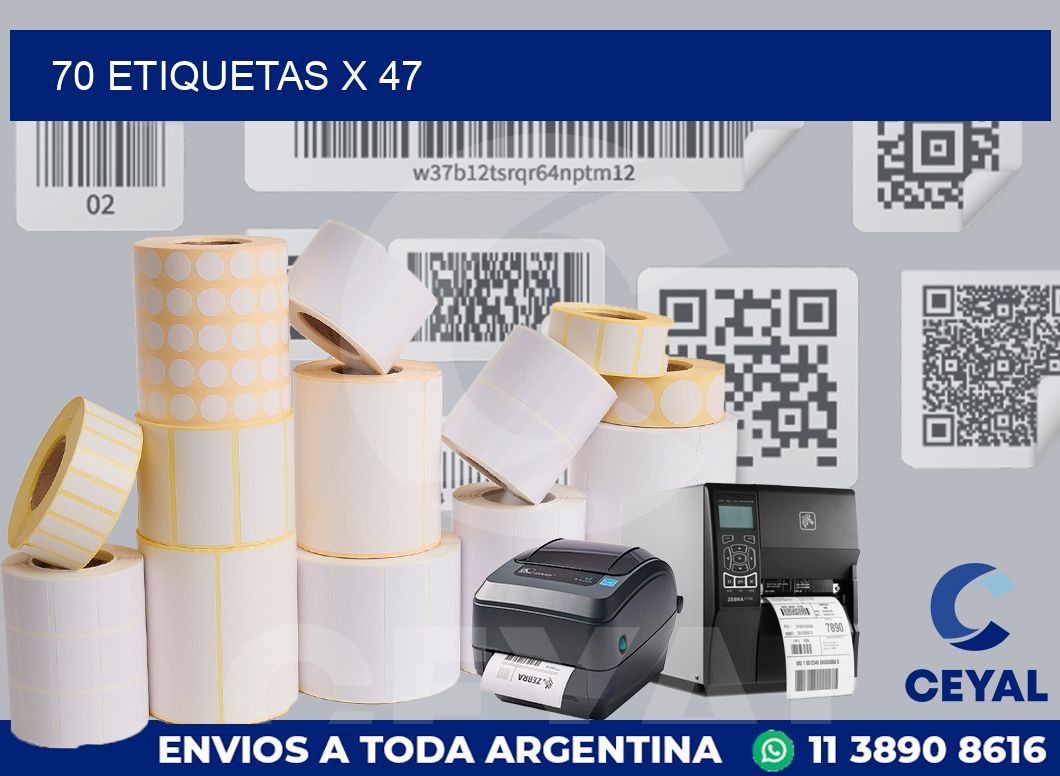 70 Etiquetas x 47