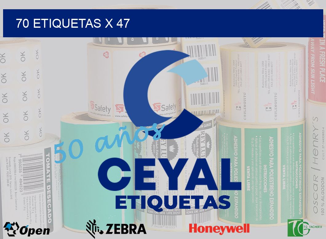 70 Etiquetas x 47