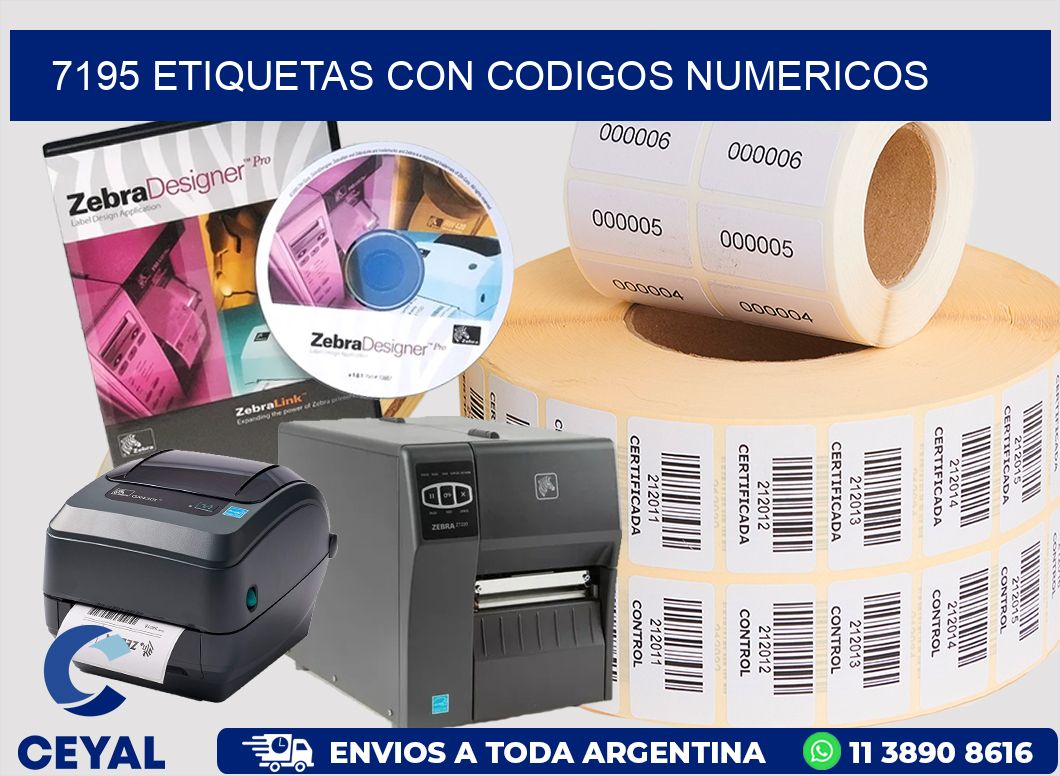 7195 ETIQUETAS CON CODIGOS NUMERICOS