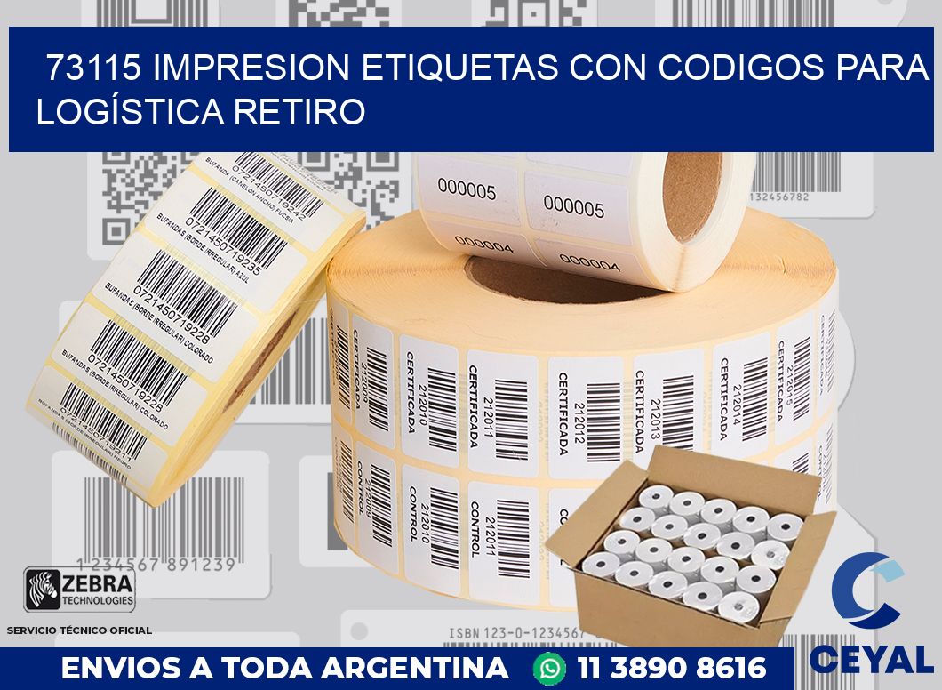 73115 IMPRESION ETIQUETAS CON CODIGOS PARA LOGÍSTICA RETIRO