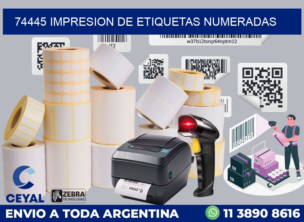 74445 IMPRESION DE ETIQUETAS NUMERADAS