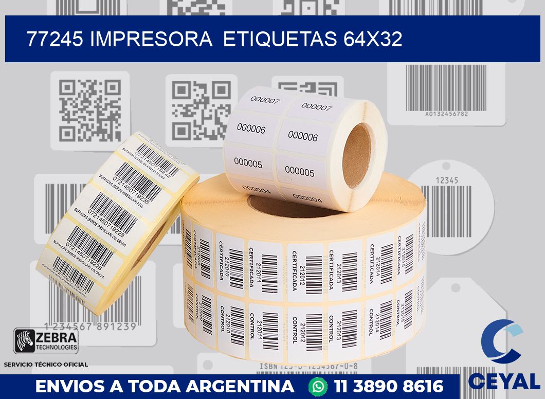 77245 impresora  etiquetas 64x32