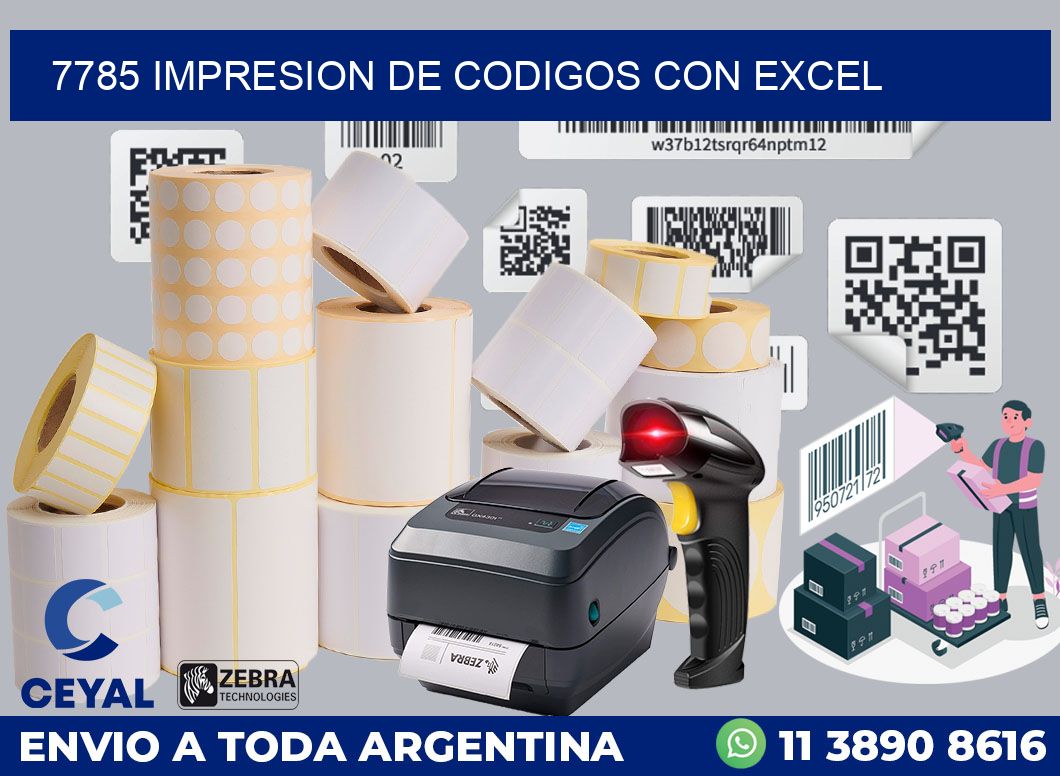 7785 IMPRESION DE CODIGOS CON EXCEL