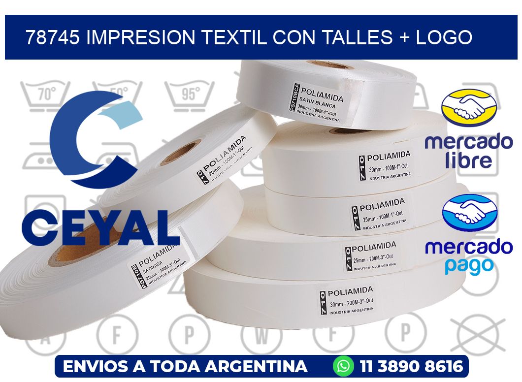 78745 IMPRESION TEXTIL CON TALLES + LOGO
