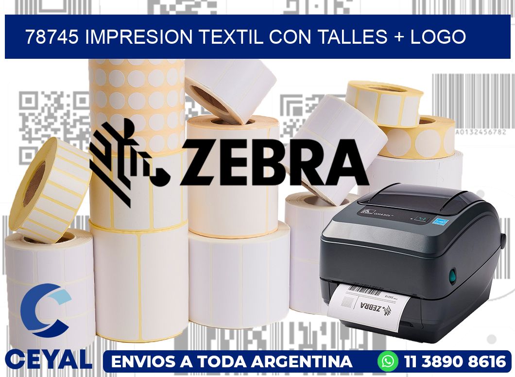 78745 IMPRESION TEXTIL CON TALLES + LOGO