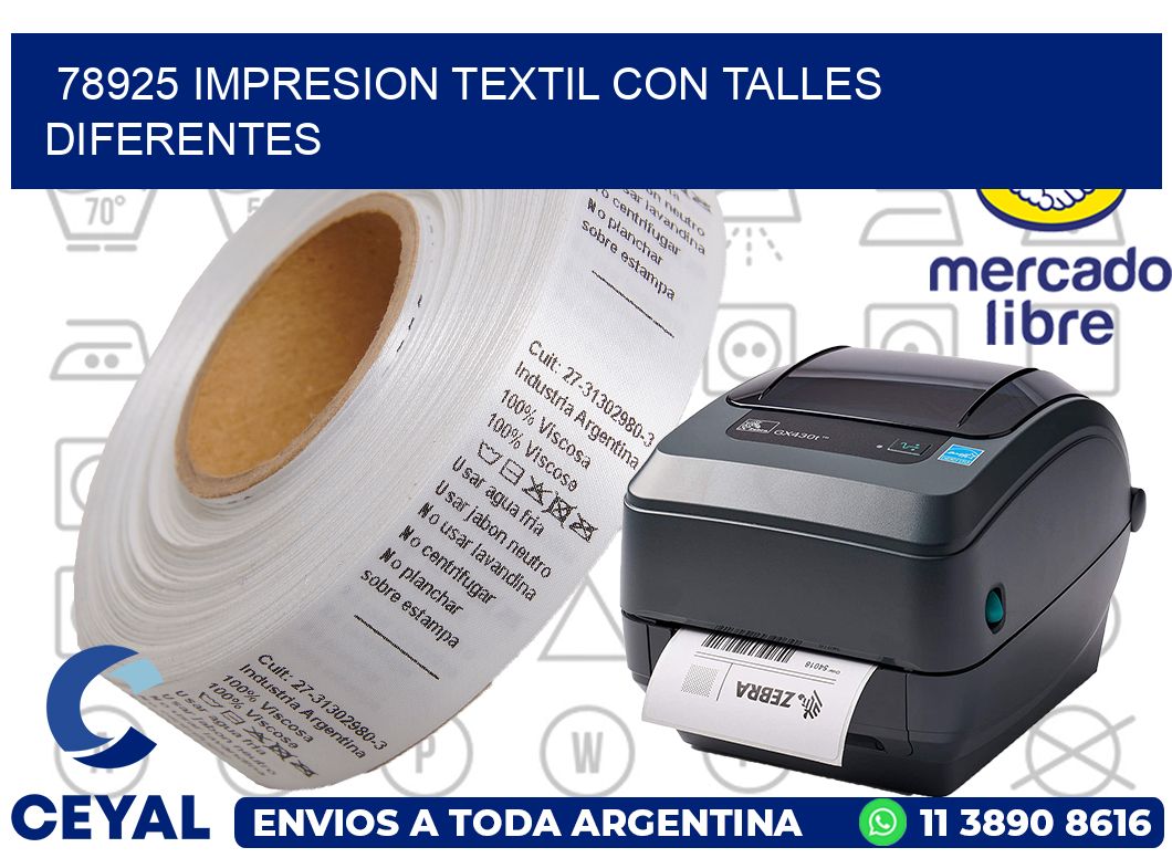 78925 IMPRESION TEXTIL CON TALLES DIFERENTES