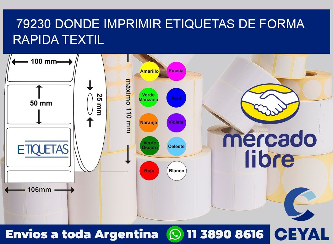 79230 DONDE IMPRIMIR ETIQUETAS DE FORMA RAPIDA TEXTIL
