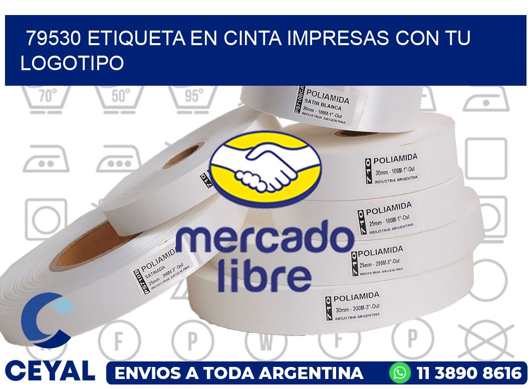 79530 ETIQUETA EN CINTA IMPRESAS CON TU LOGOTIPO