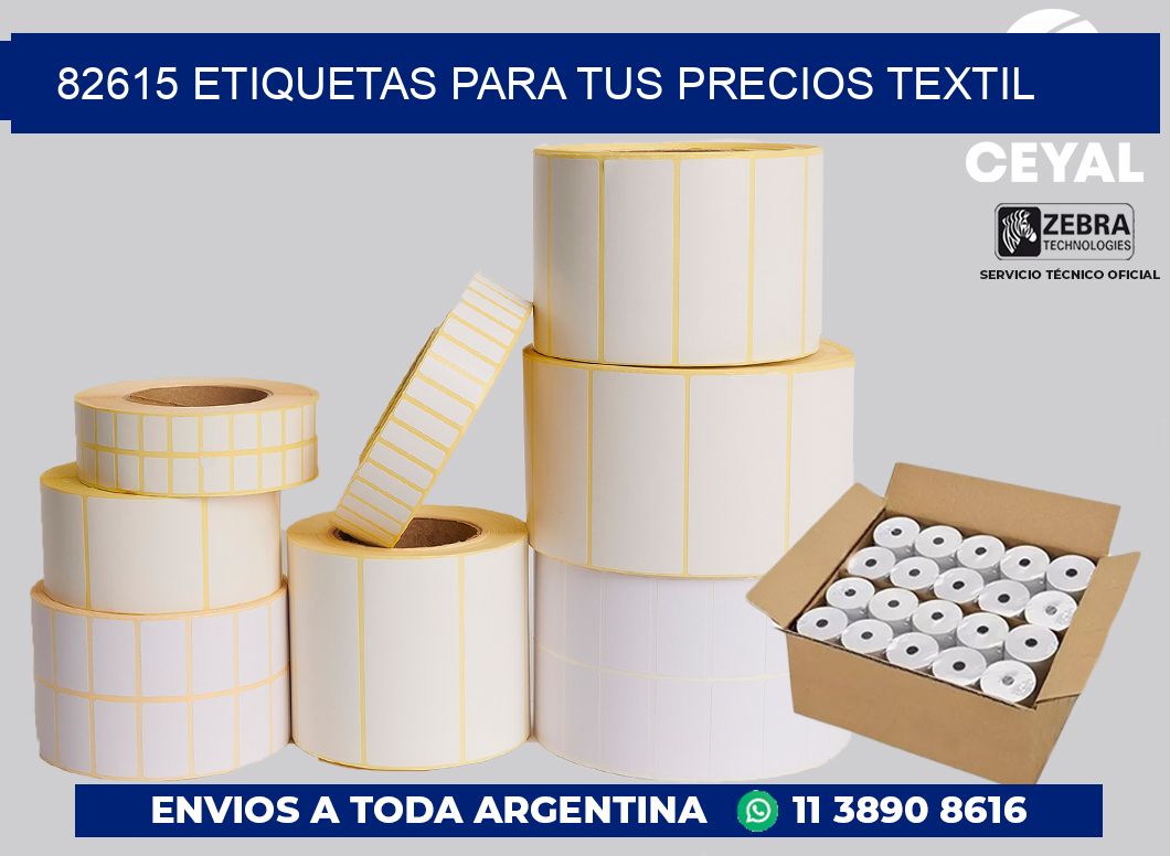 82615 ETIQUETAS PARA TUS PRECIOS TEXTIL