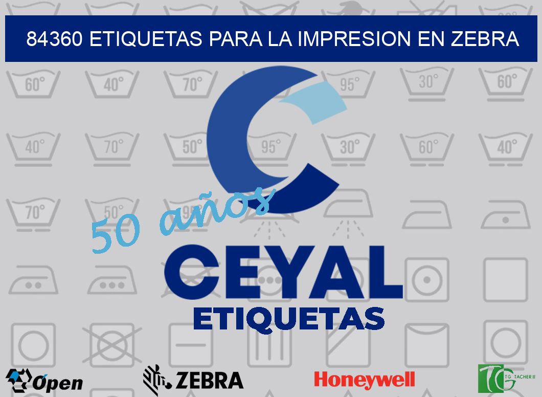 84360 ETIQUETAS PARA LA IMPRESION EN ZEBRA