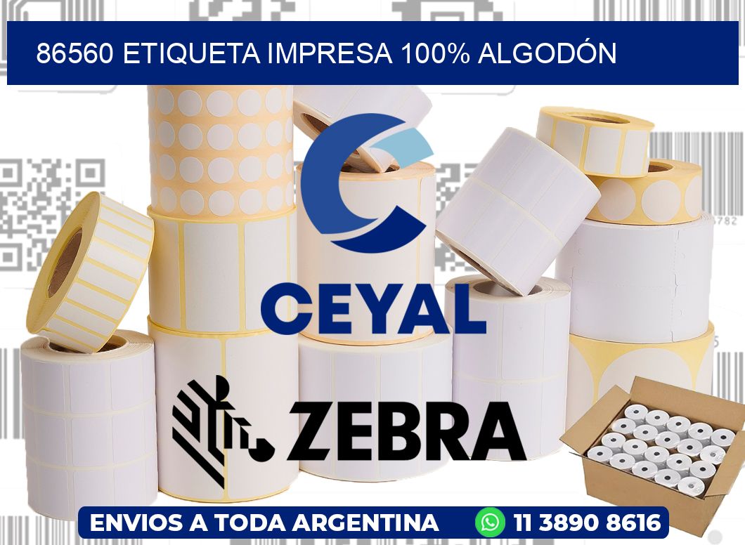 86560 ETIQUETA IMPRESA 100% ALGODÓN