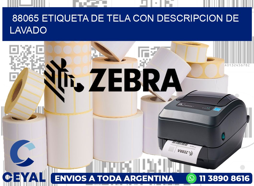 88065 ETIQUETA DE TELA CON DESCRIPCION DE LAVADO