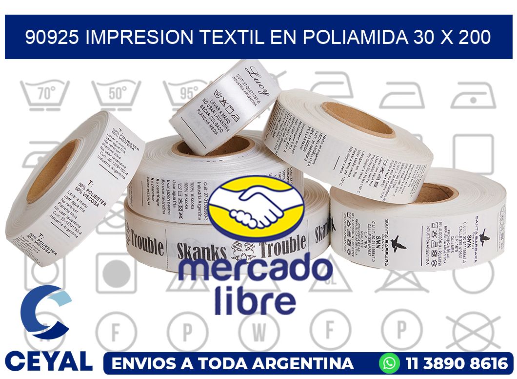 90925 IMPRESION TEXTIL EN POLIAMIDA 30 X 200