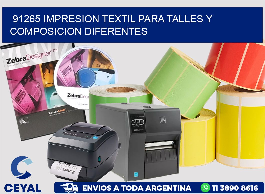 91265 IMPRESION TEXTIL PARA TALLES Y COMPOSICION DIFERENTES