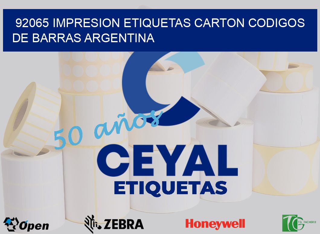92065 IMPRESION ETIQUETAS CARTON CODIGOS DE BARRAS ARGENTINA