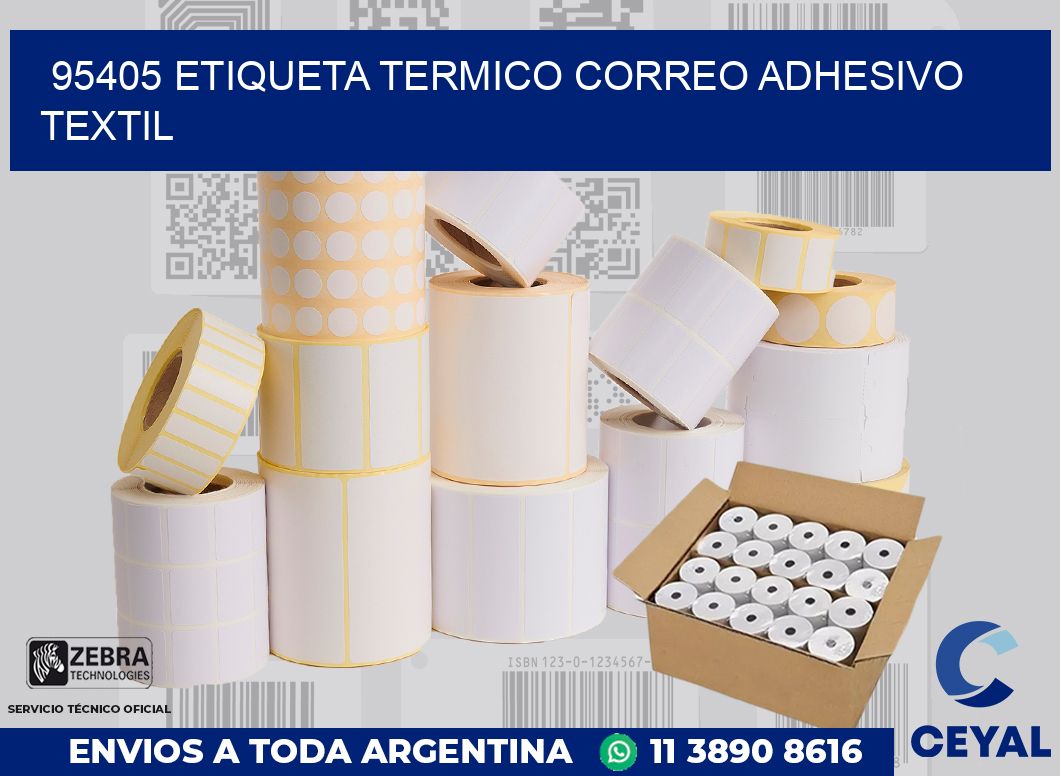 95405 ETIQUETA TERMICO CORREO ADHESIVO TEXTIL
