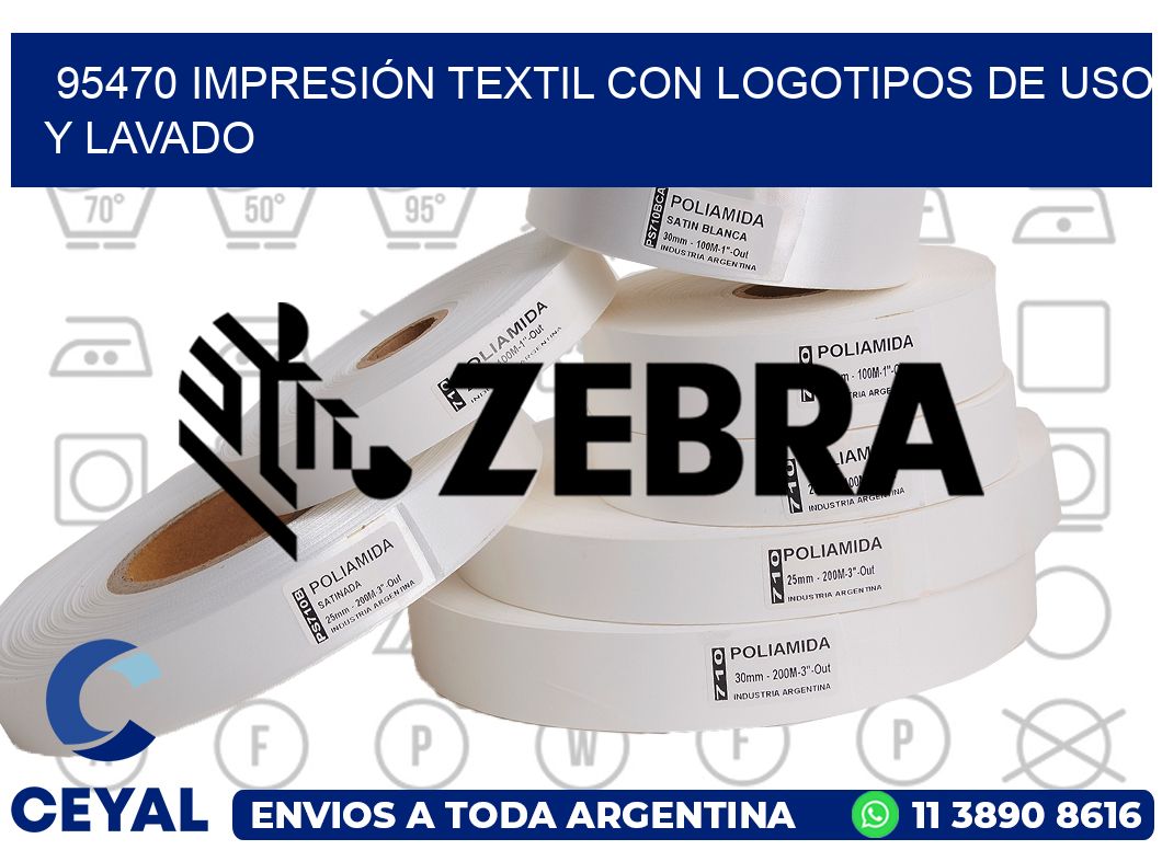 95470 IMPRESIÓN TEXTIL CON LOGOTIPOS DE USO Y LAVADO