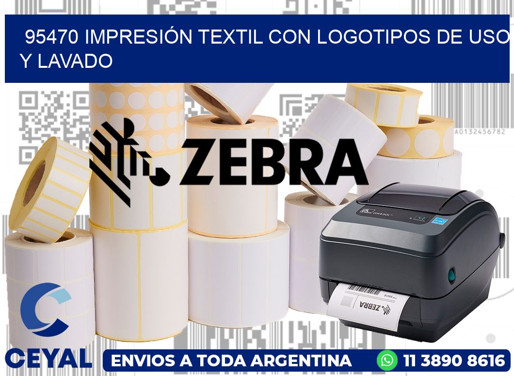 95470 IMPRESIÓN TEXTIL CON LOGOTIPOS DE USO Y LAVADO