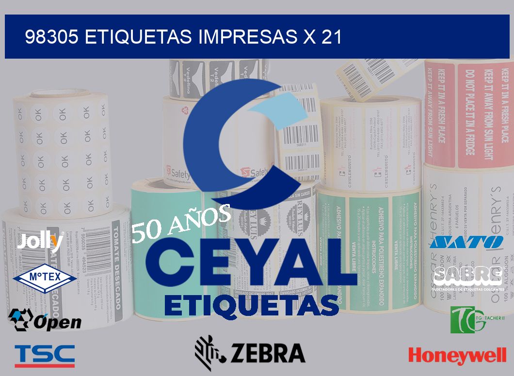 98305 Etiquetas impresas x 21