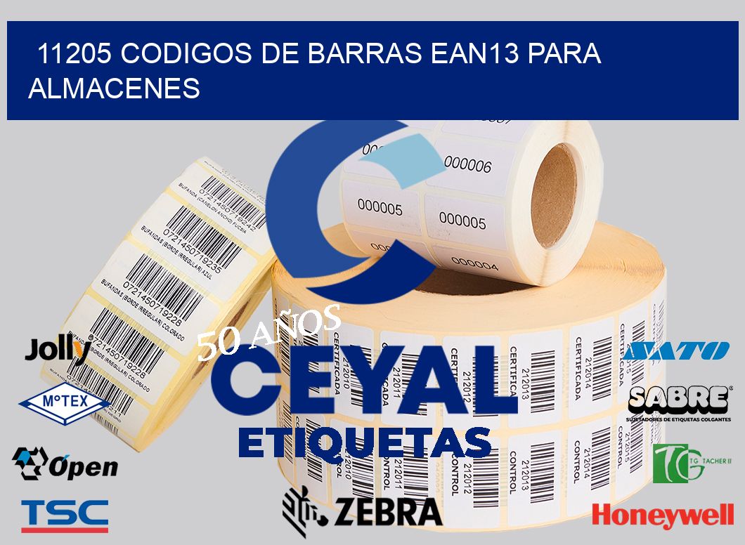 11205 CODIGOS DE BARRAS EAN13 PARA ALMACENES