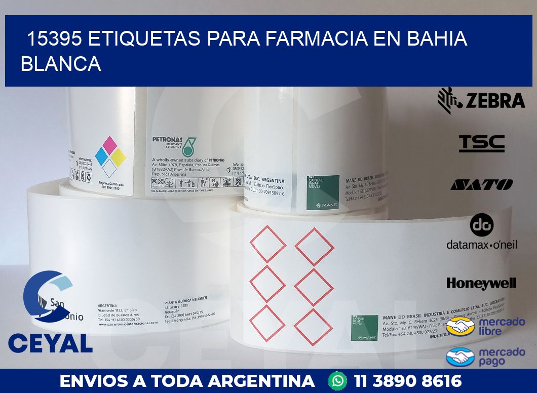 15395 ETIQUETAS PARA FARMACIA EN BAHIA BLANCA