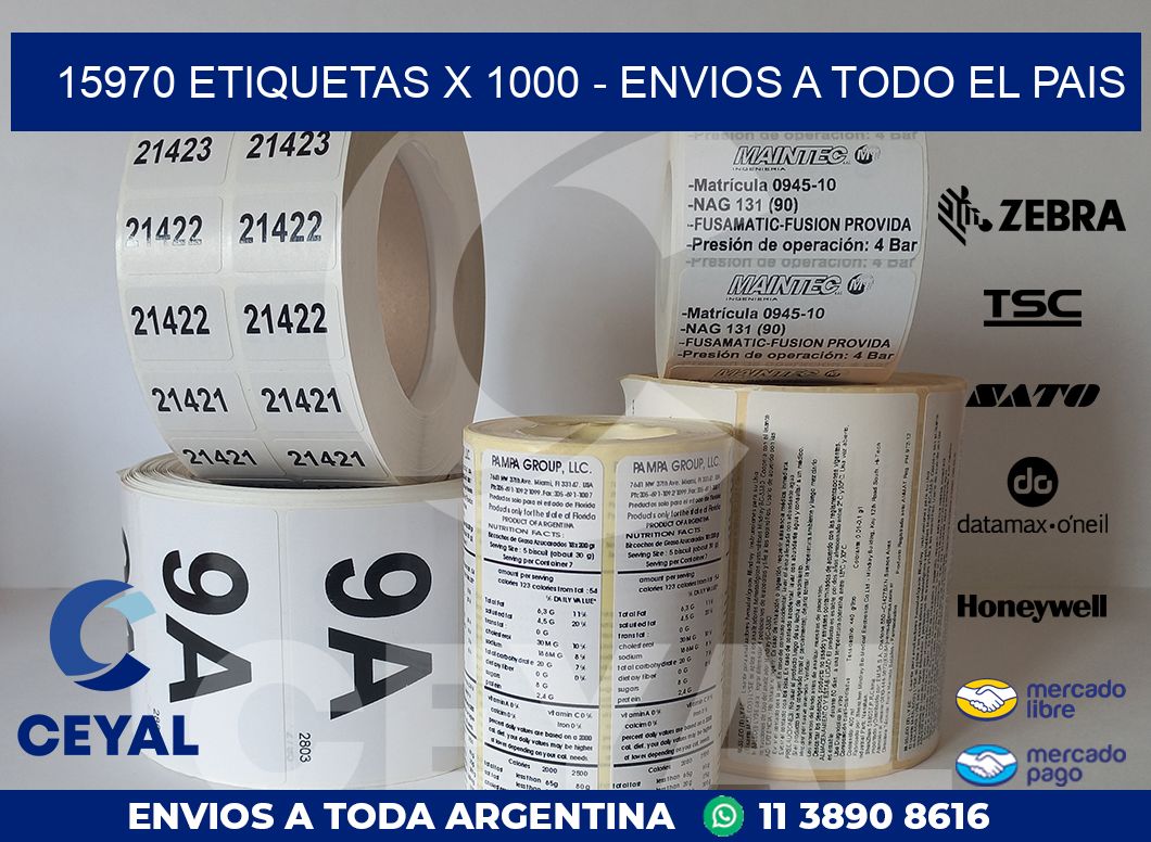 15970 ETIQUETAS X 1000 – ENVIOS A TODO EL PAIS