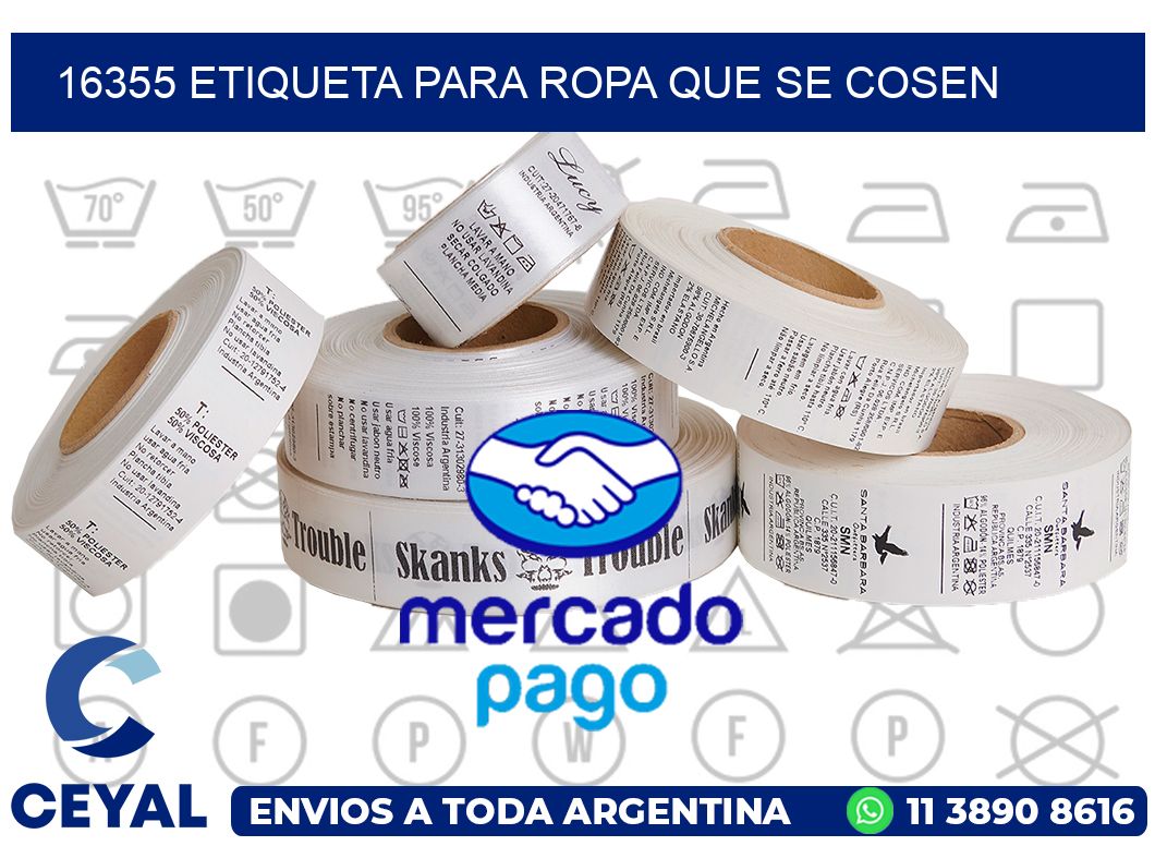 16355 ETIQUETA PARA ROPA QUE SE COSEN