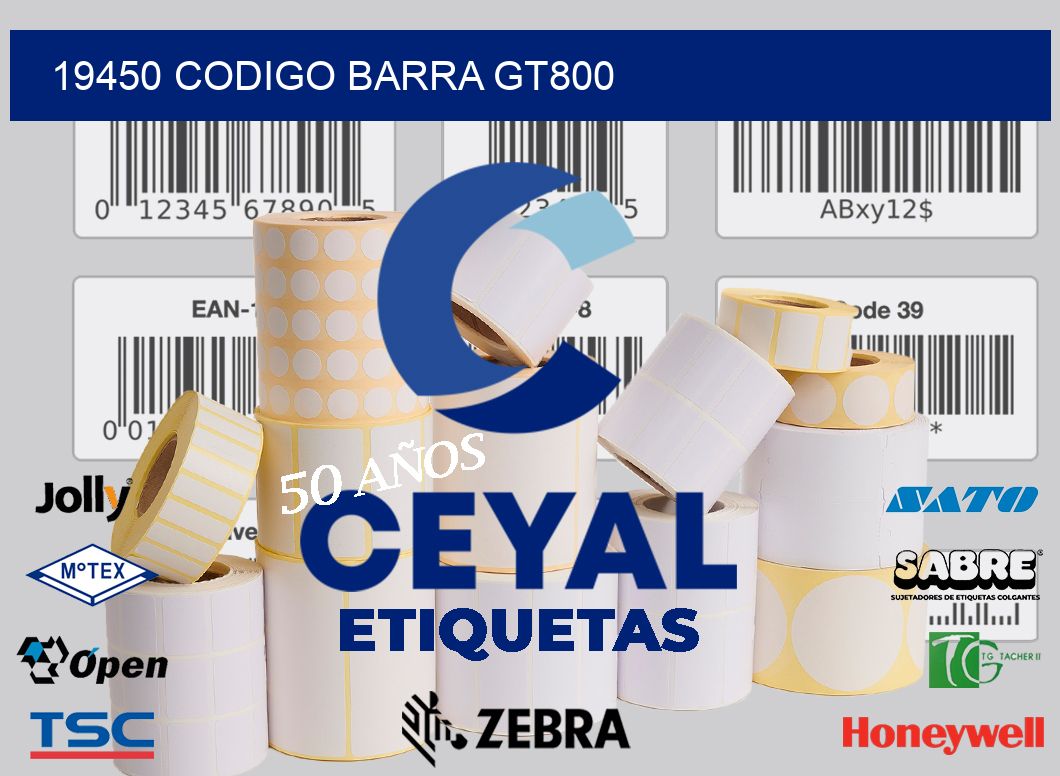 19450 CODIGO BARRA GT800