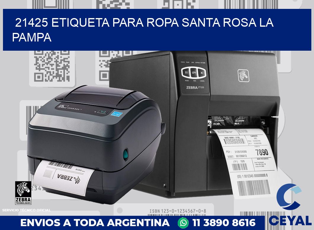 21425 ETIQUETA PARA ROPA SANTA ROSA LA PAMPA