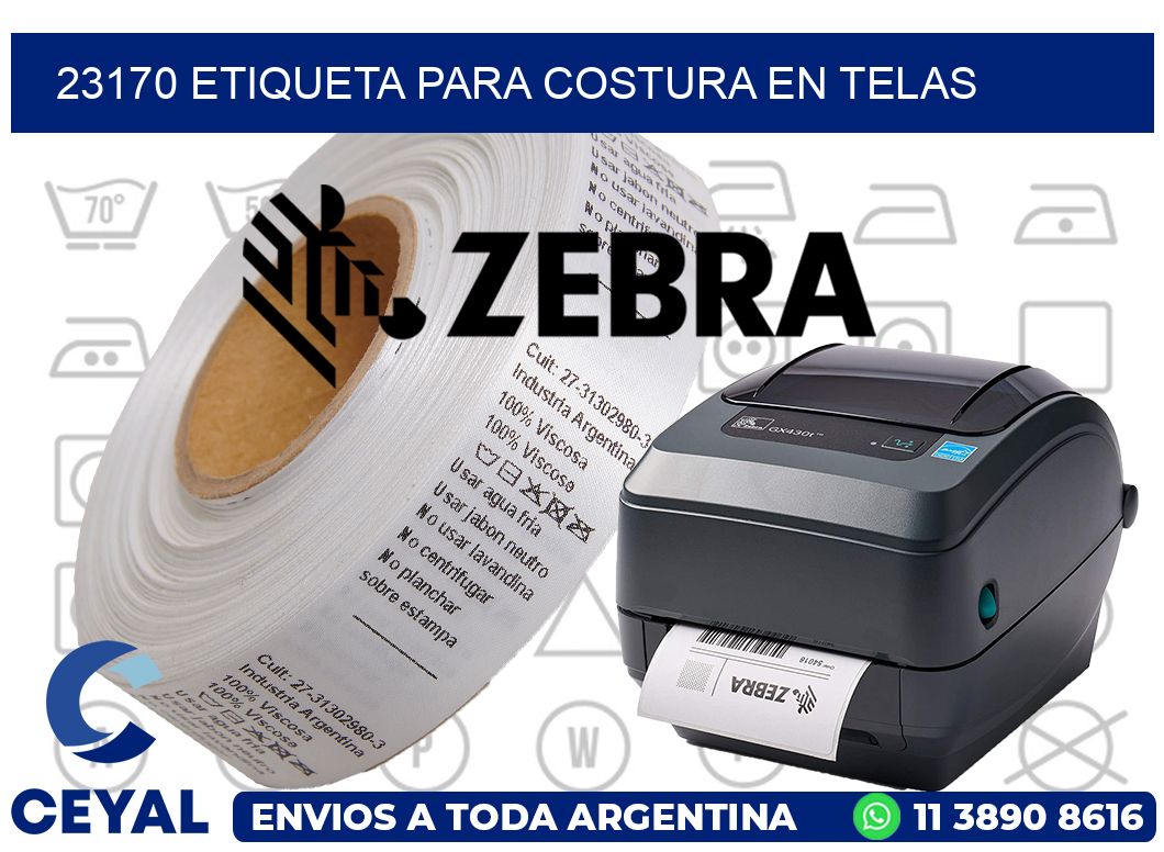 23170 ETIQUETA PARA COSTURA EN TELAS