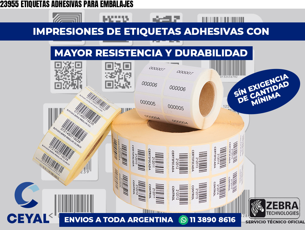 23955 ETIQUETAS ADHESIVAS PARA EMBALAJES