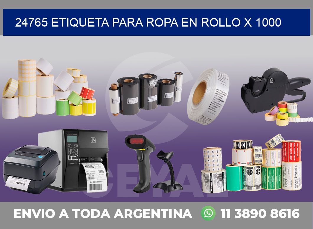 24765 ETIQUETA PARA ROPA EN ROLLO X 1000