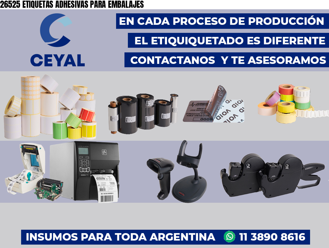 26525 ETIQUETAS ADHESIVAS PARA EMBALAJES