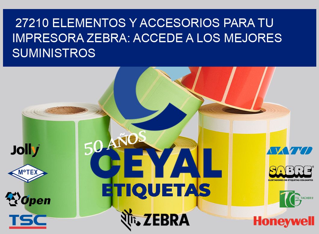 27210 ELEMENTOS Y ACCESORIOS PARA TU IMPRESORA ZEBRA: ACCEDE A LOS MEJORES SUMINISTROS