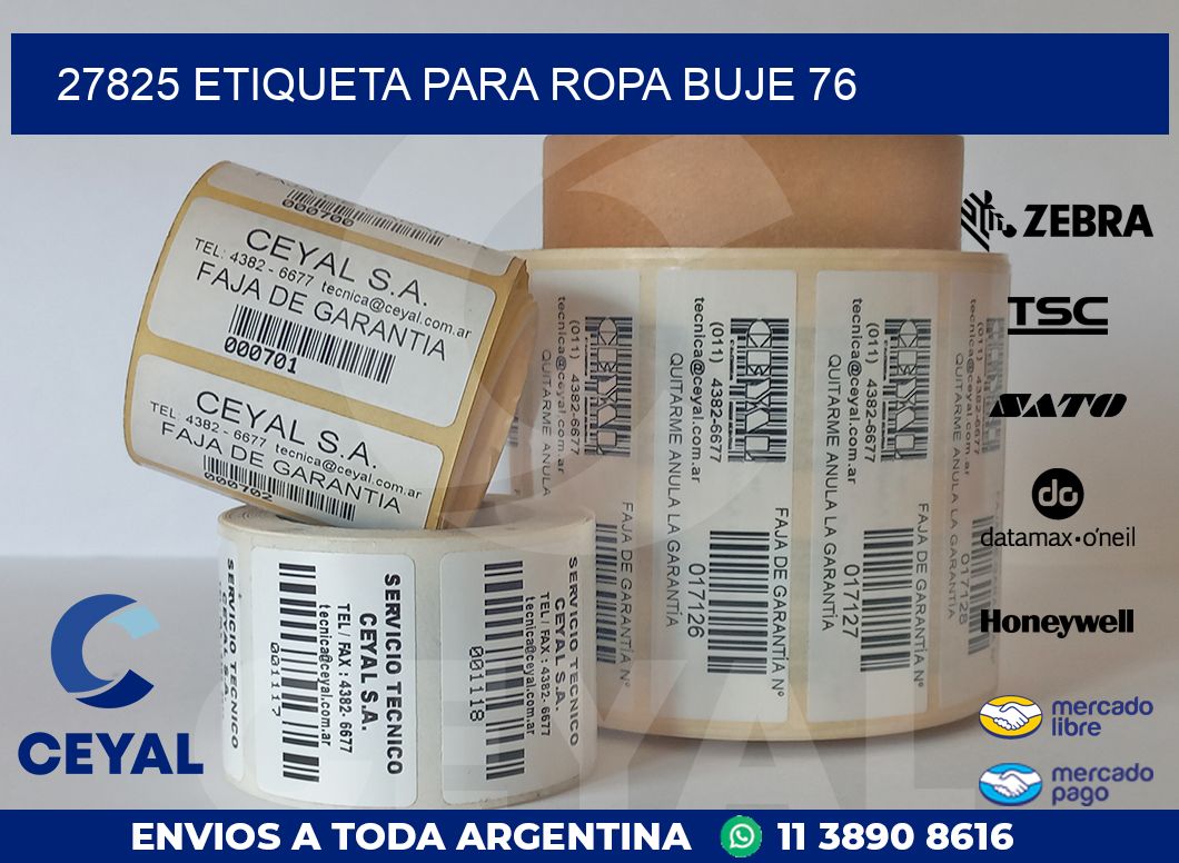 27825 ETIQUETA PARA ROPA BUJE 76