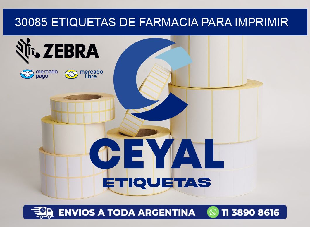 30085 etiquetas de farmacia para imprimir