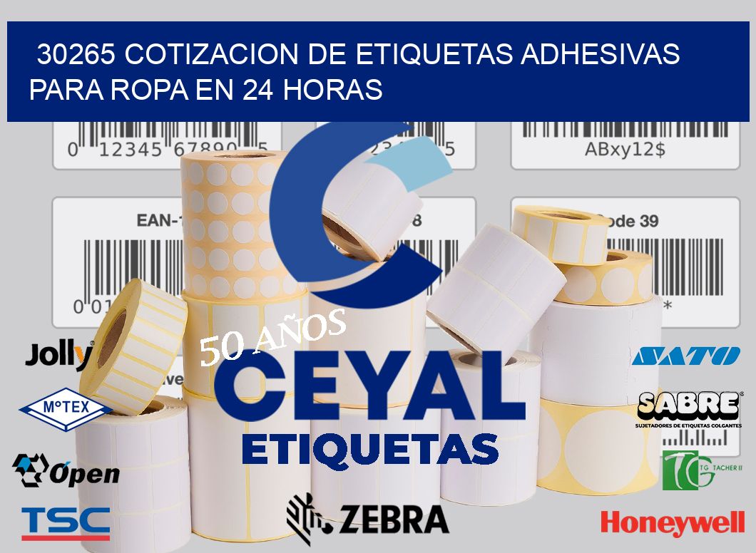 30265 COTIZACION DE ETIQUETAS ADHESIVAS PARA ROPA EN 24 HORAS