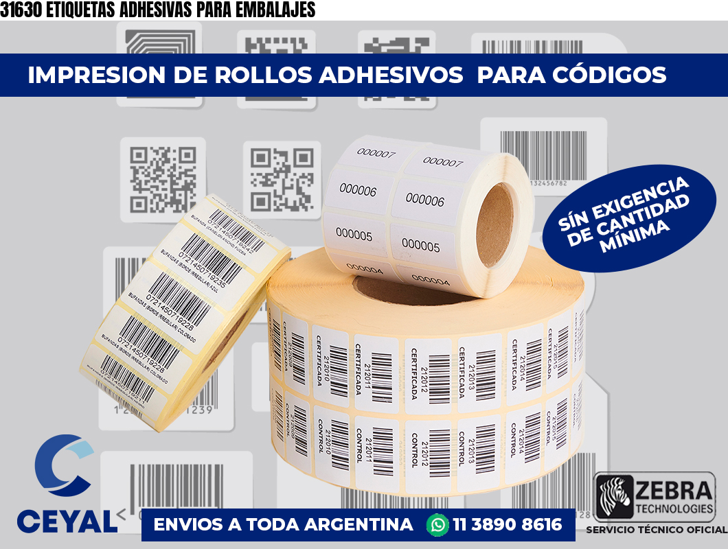 31630 ETIQUETAS ADHESIVAS PARA EMBALAJES
