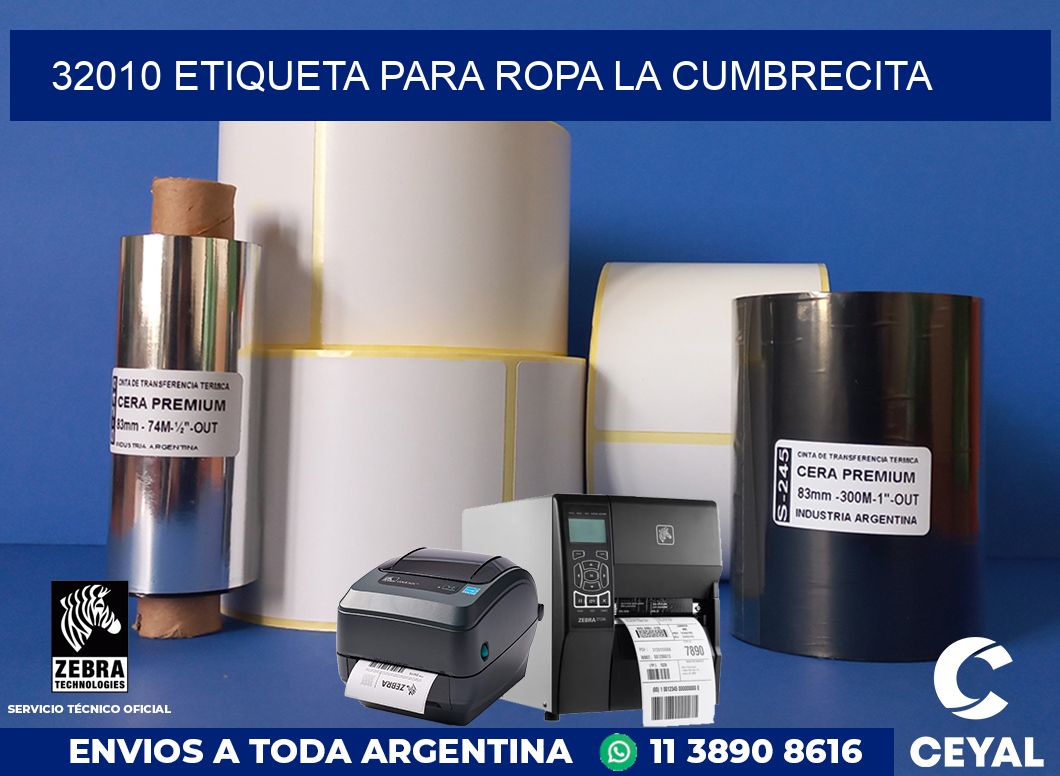 32010 ETIQUETA PARA ROPA LA CUMBRECITA