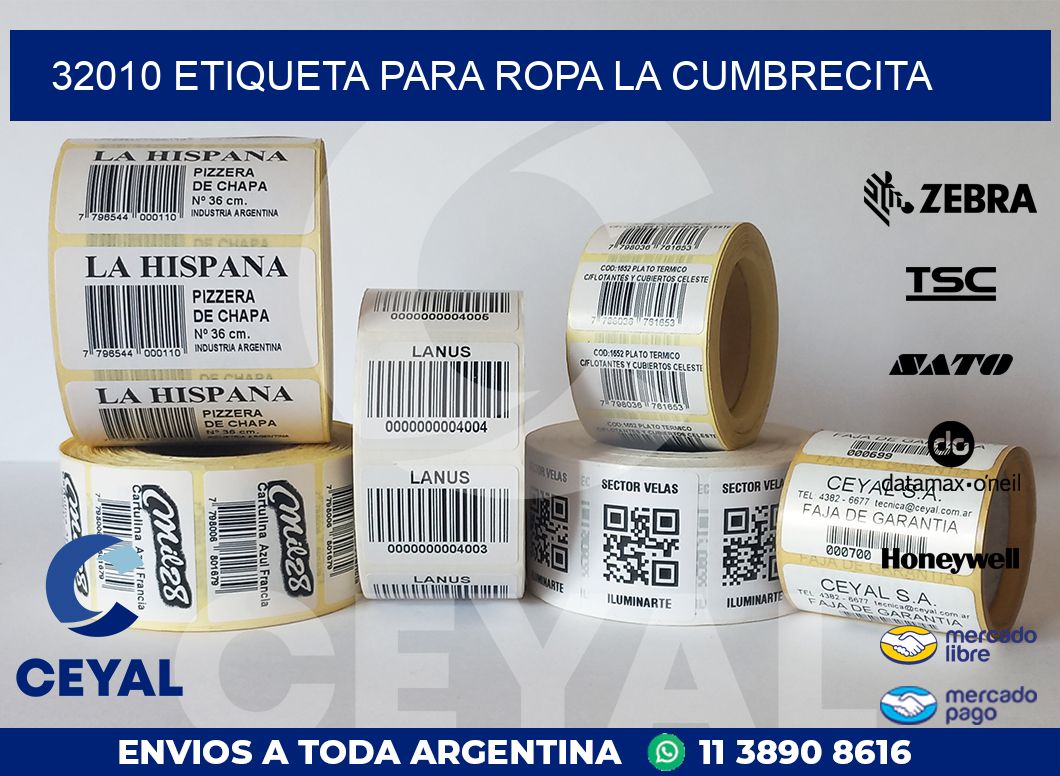 32010 ETIQUETA PARA ROPA LA CUMBRECITA