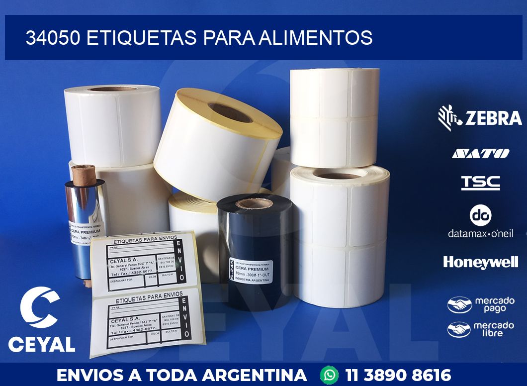 34050 ETIQUETAS PARA ALIMENTOS