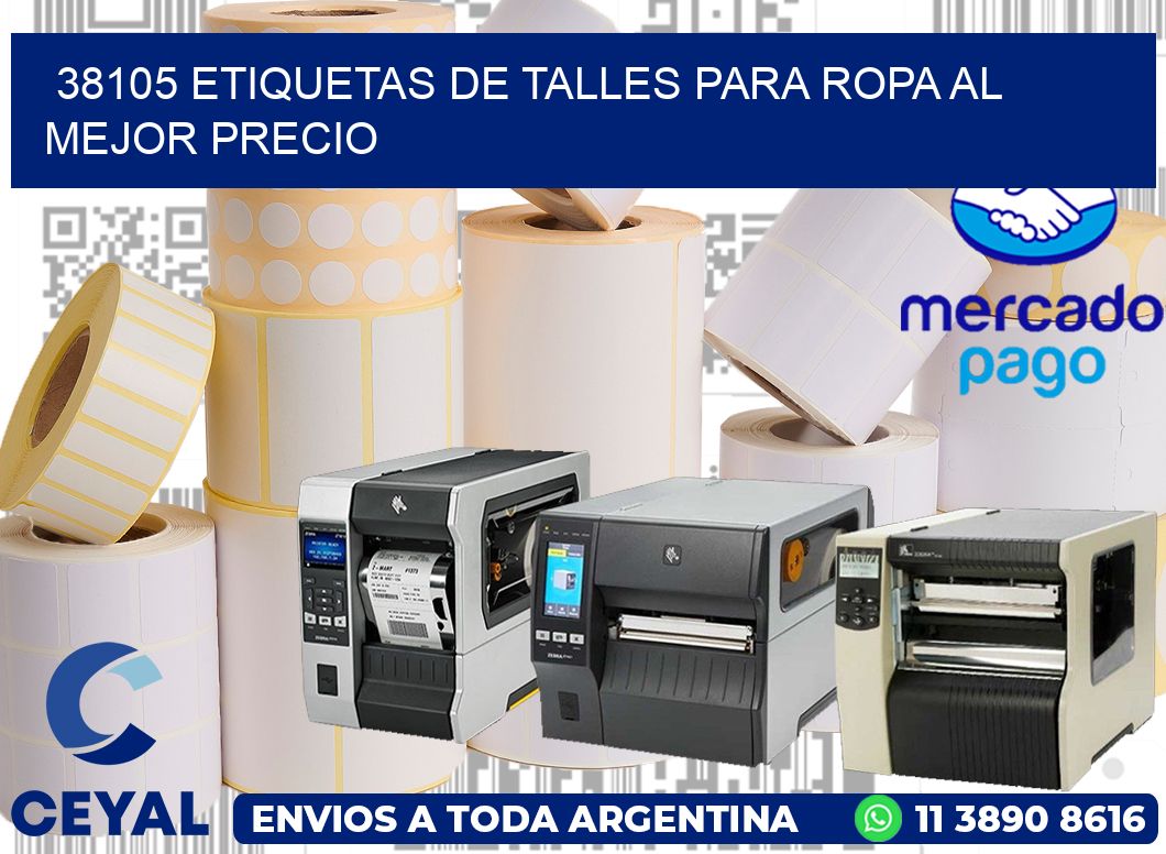 38105 ETIQUETAS DE TALLES PARA ROPA AL MEJOR PRECIO