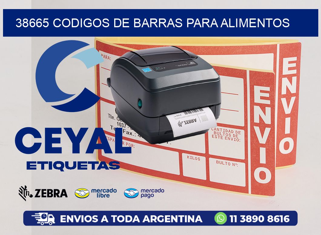 38665 CODIGOS DE BARRAS PARA ALIMENTOS