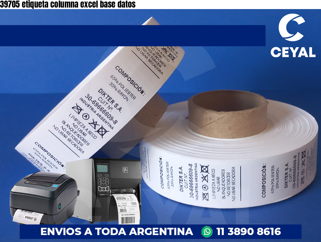 39705 etiqueta columna excel base datos
