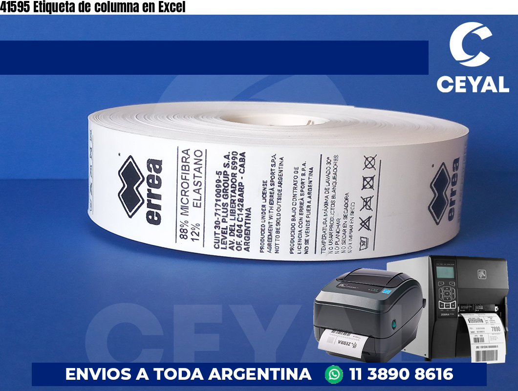 41595 Etiqueta de columna en Excel