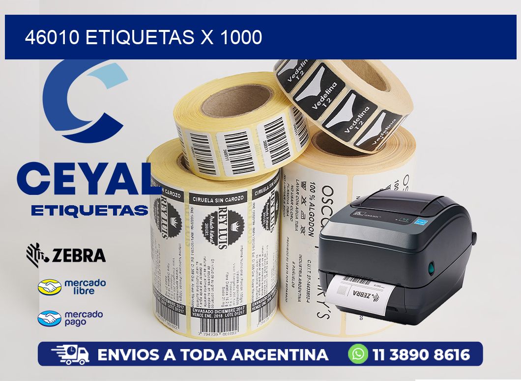 46010 ETIQUETAS X 1000