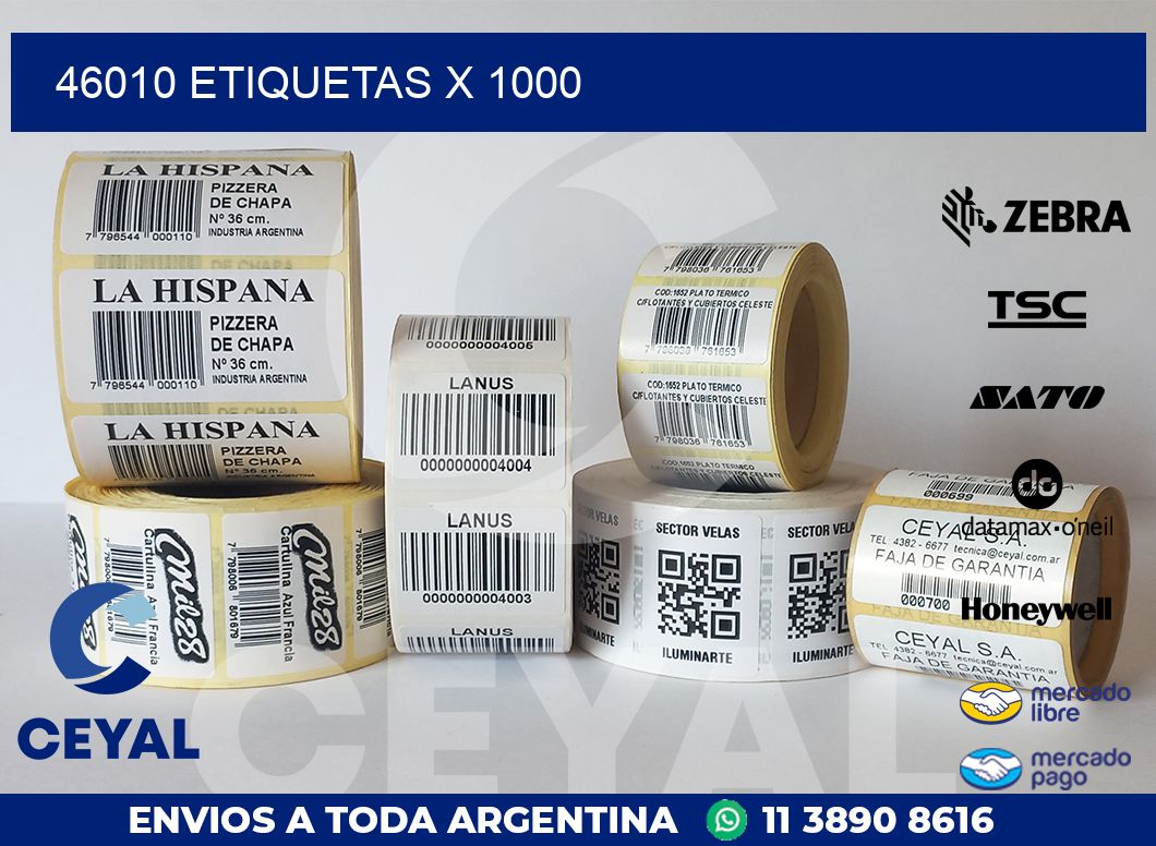 46010 ETIQUETAS X 1000